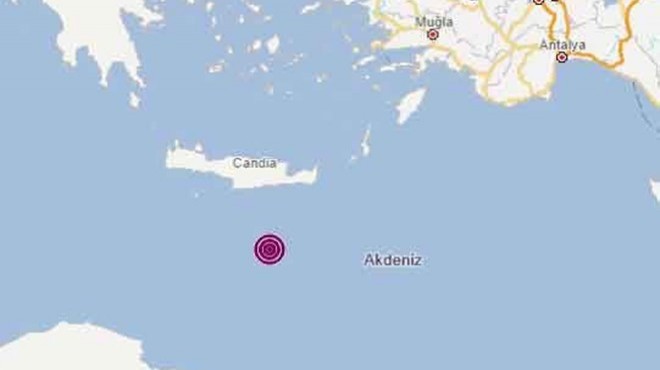 Akdeniz'de bir korkutan deprem daha!