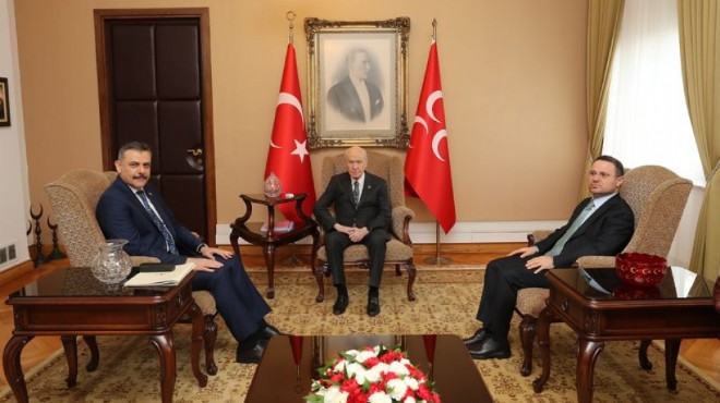 Akın Gürlek ve Mustafa Çiftçi, Devlet Bahçeli yi ziyaret etti