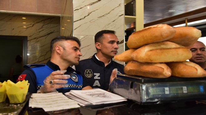 Aliağa Zabıtası'ndan fırınlara gramaj ve fiyat denetimi