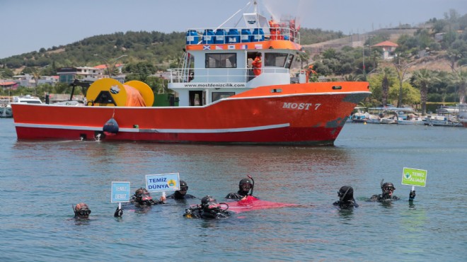 Aliağa sularında  temiz  mesai