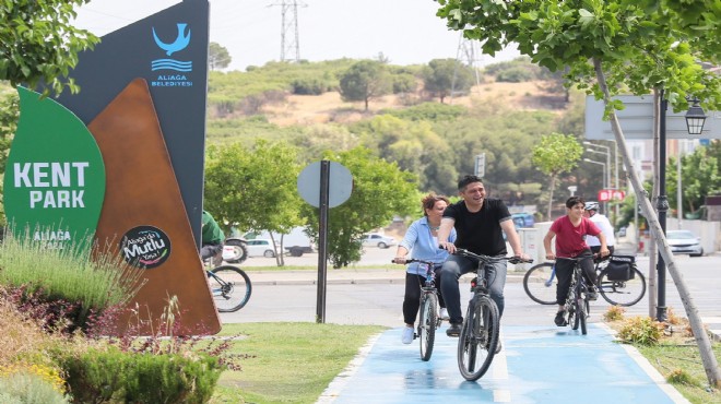 Aliağa'da pedallar sağlık için çevrildi