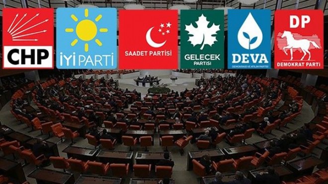 Altılı muhalefet masasının gündemi belli oldu!