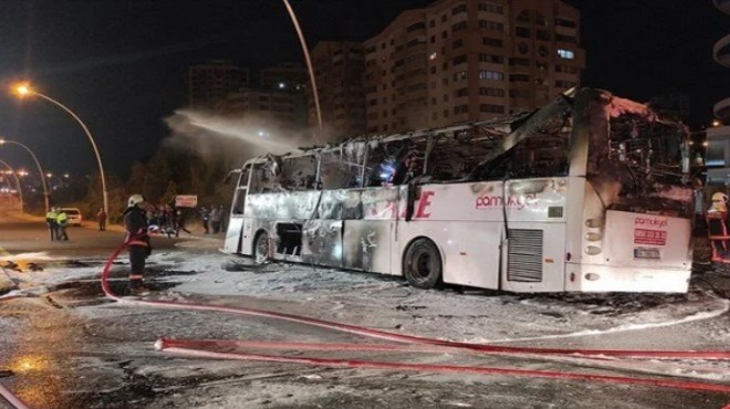 Ankara'da yolcu otobüsü yandı: 1 ölü, 20 yaralı