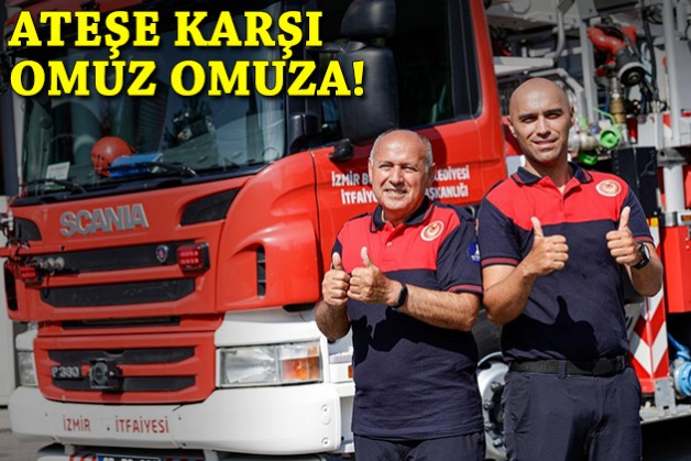 Ateşe karşı omuz omuza: Aynı üniformada baba-oğul