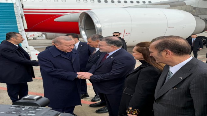 Erdoğan a İzmir de karşılama: Cemil Tugay da yer aldı!