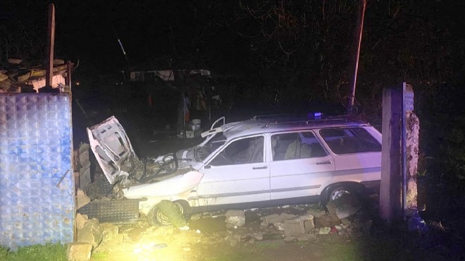 Bahçe duvarına girdi: 1 ölü, 1 yaralı