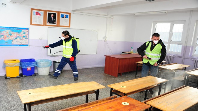 Balçova'daki okullara virüs temizliği