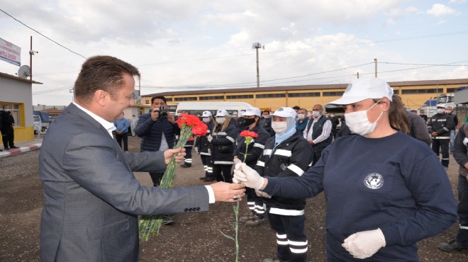 Başkan Aksoy'dan erken 1 Mayıs kutlaması