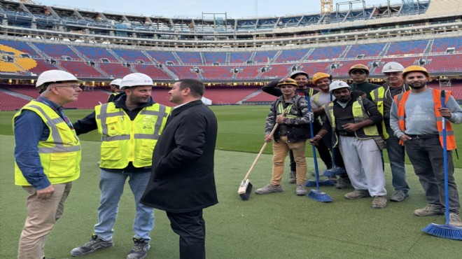 Başkan Demir, genç mühendisi ziyaret etti: Camp Nou'da Torbalı buluşması!