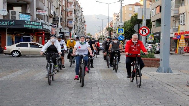 Başkan Eriş'ten bisikletle Ödemiş turu