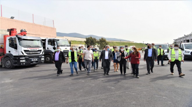 Başkan İduğ dan atık transfer merkezi mesaisi