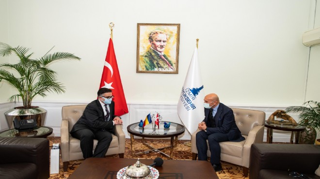 Başkan Soyer Romanya'nın Ankara Büyükelçisi Tinca'yı ağırladı