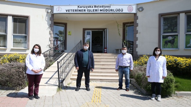 Başkan Tugay'dan veteriner hekimlere ziyaret