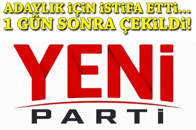 Başkan adaylığı için istifa etti… 1 gün sonra çekildi!