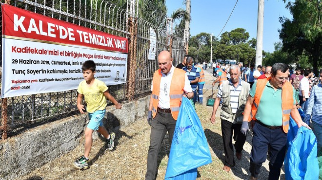 Başkanlar Kale de temizlik için sahaya indi, Soyer müjdeleri sıraladı!