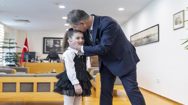 Başkanlık makamında gurur veren buluşma