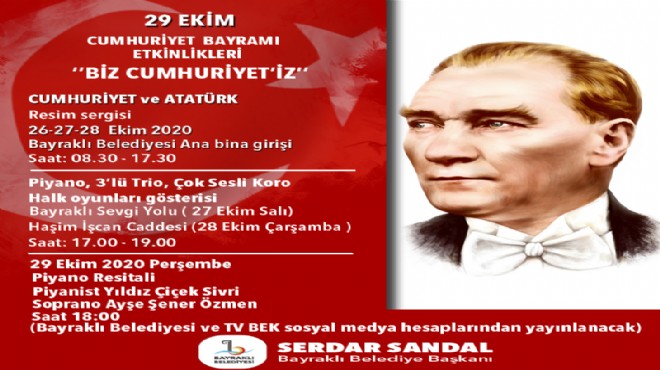 Bayraklı da 29 Ekim programı belli oldu