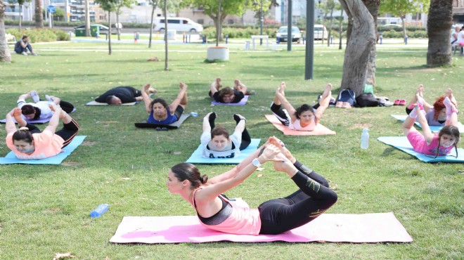 Bayraklı da açık hava sporu zamanı