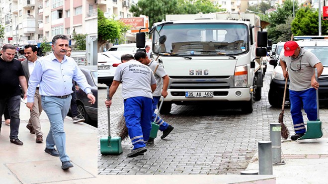 Bayraklı'da bahar temizliği seferberliği... Başkan Sandal'dan yerinde mesai!