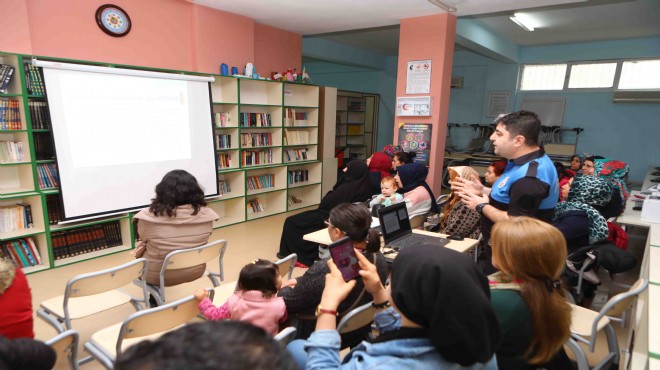 Bayraklı da kadına şiddete karşı seminer