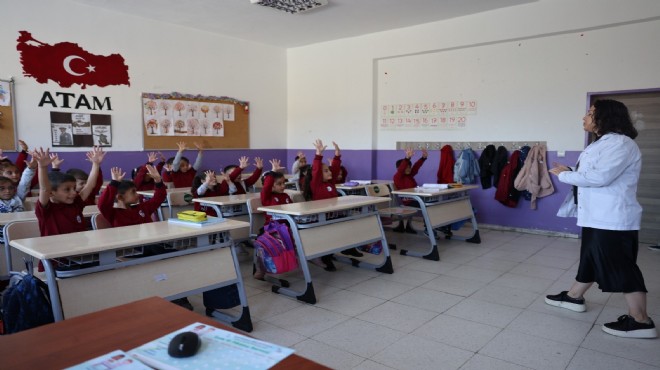 Bayraklı da miniklere hijyen eğitimi