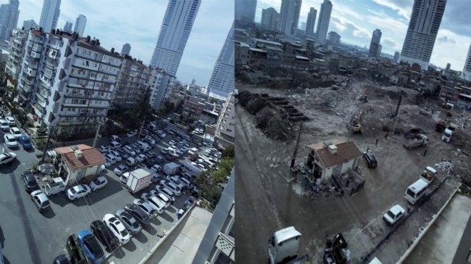 Bayraklı'da yürek yakan görüntü: Depremden önce/depremden sonra!