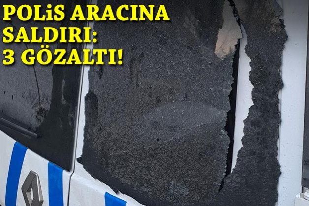 Bayraklı’da polis aracına saldırı: 3 gözaltı