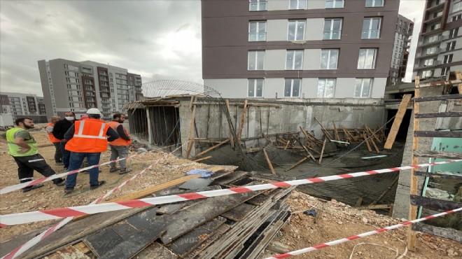 Beton kalıp çöktü: 1 işçi yaralandı!