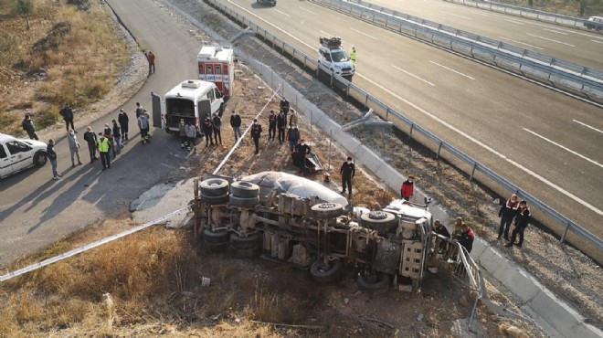 Beton mikseri şarampole yuvarlandı: 1 ölü