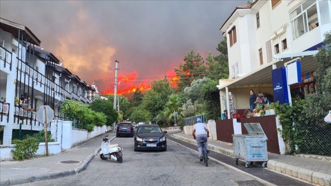 Bir yangın kabusu da Marmaris'te!
