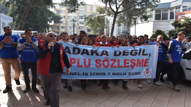 Bornova Belediyesi işçileri grev ilanı astı