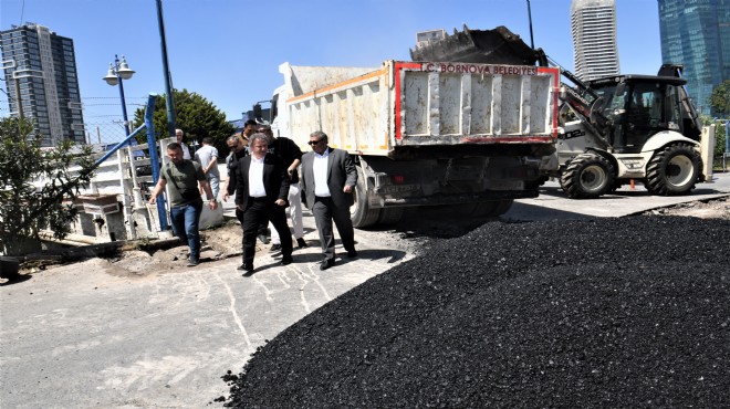 Bornova'da aralıksız asfalt mesaisi: Hafta içi sokaklar, hafta sonu sanayiler