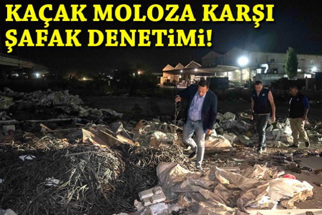Bornova'da kaçak moloza karşı şafak denetimi