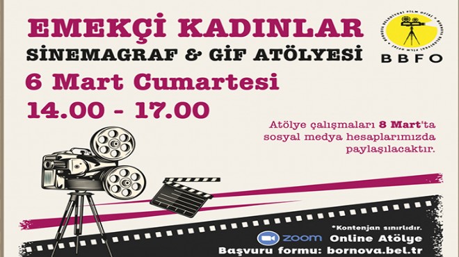 Bornova da kadınlar için sinema atölyesi