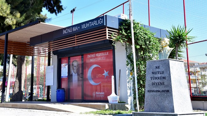 Bornova'da muhtarlık binalarına en değerli hediye