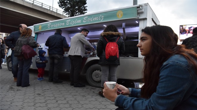 Bornova da sıcak çorba molası!