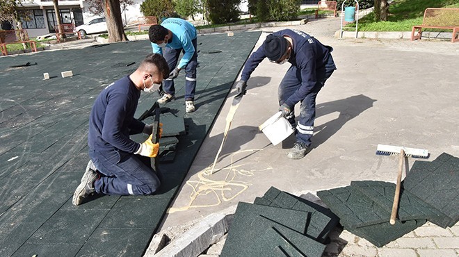 Bornova'da tam kapanmada 100 park yenilendi