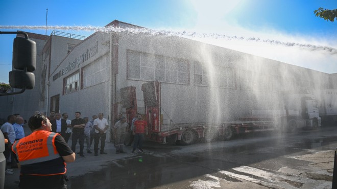 Bornova da yangın riskine karşı örnek uygulama