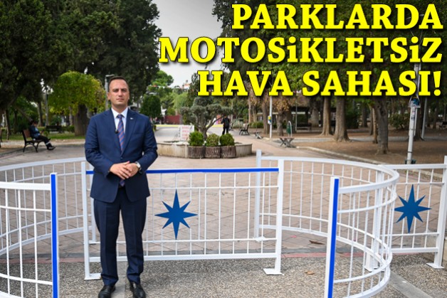 Bornova'nın parklarında motosikletsiz hava sahası!