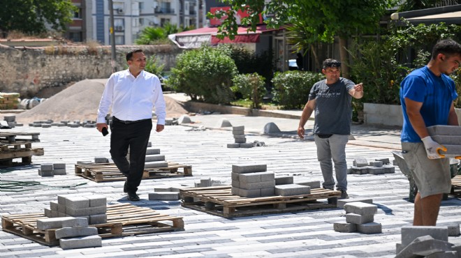 Bornova'nın çehresi değişiyor: Tarihi Çarşı'da estetik dönüşüm!