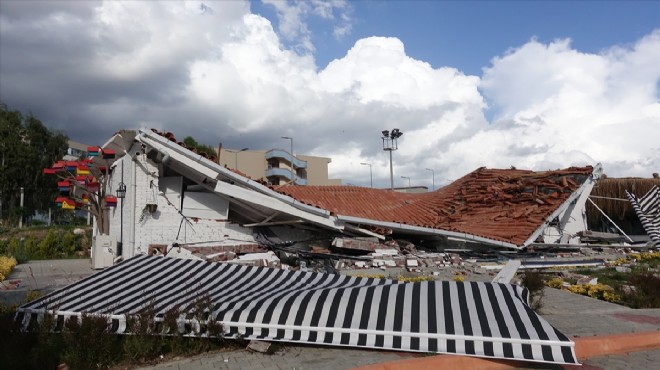 Buca'da korkutan olay: Özgür Hayvan Parkı'nın kafeteryası çöktü!