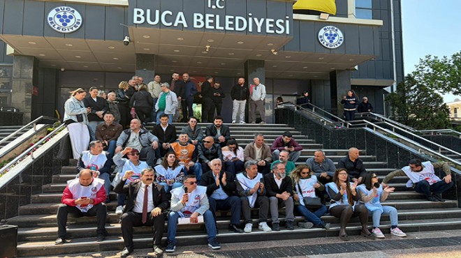 Buca da memurların eylemi sürüyor