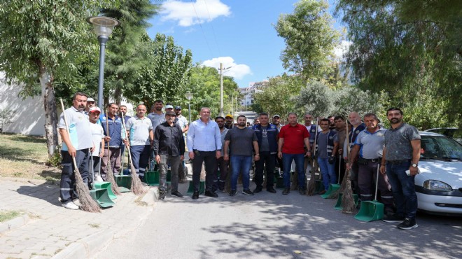 Buca da muhtarlarla temizlik seferberliği