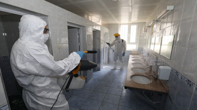 Buca'da okullarda dezenfekte harekatı