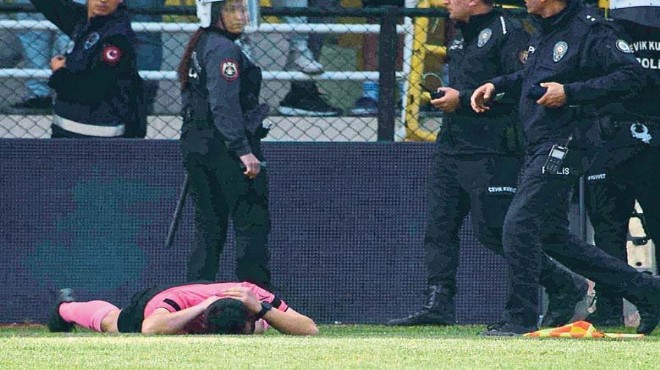 Buca'da olaylı maç: Hakem yaralandı, isyan çıktı!
