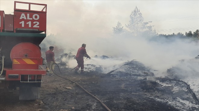 Buca da ormanlık alanda çıkan yangın söndürüldü