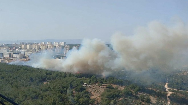 Buca'da sanayi bölgesi yakınında yangın!