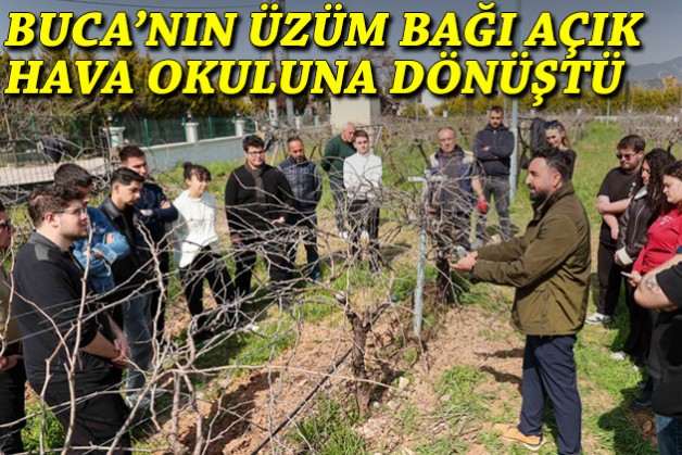 Buca'nın üzüm bağı açık hava okuluna dönüştü