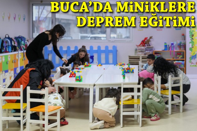 Buca’da miniklere deprem eğitimi