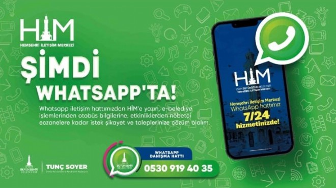 Büyükşehir Belediyesi artık WhatsApp'ta